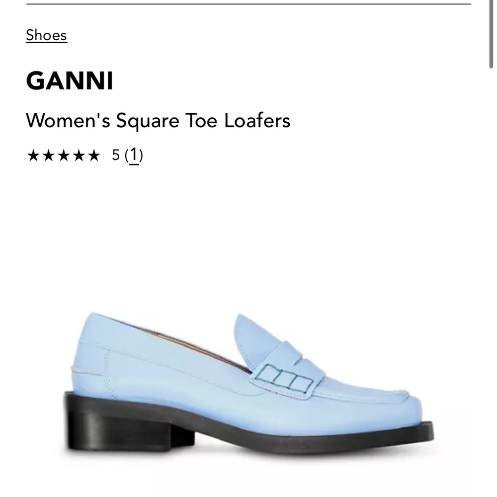 Ganni Blue Loafers